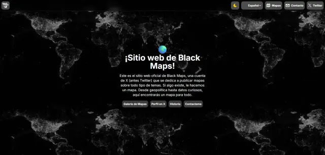 Screenshot de BlackMaps Website