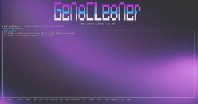 Screenshot de GenaCleaner