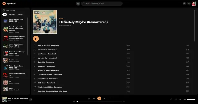 Screenshot de Spotifust